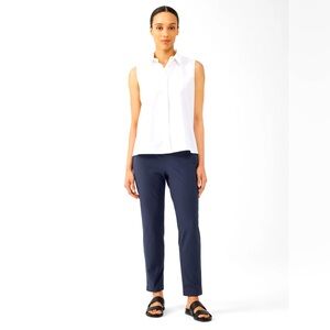 Eileen Fisher Blue Ankle Cropped Pants Sz PM